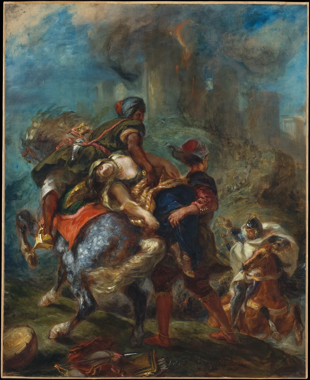 The Abduction of Rebecca, by Eugène Delacroix, oil, 1846