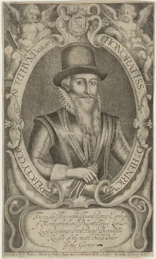 Henricus Percye (Henry Percy, Ninth Earl of Northumberland), by Francis Delaram, ink, 1608