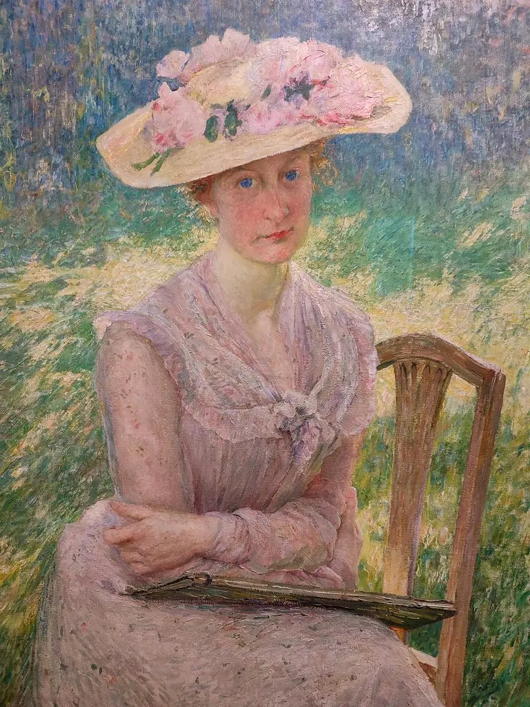 Portrait of Jenny Montigny, by Emile Claus, oil, 1902