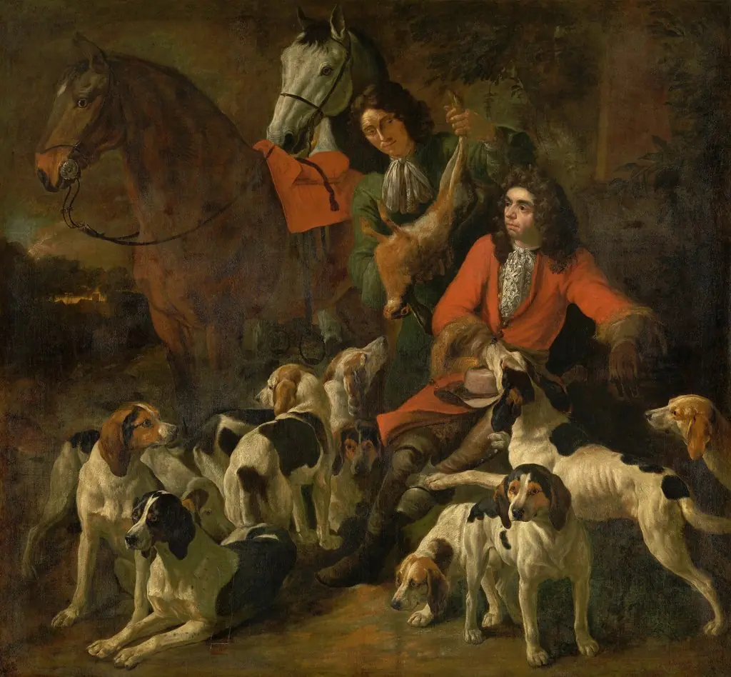 Return from the hunt, by Jan Baptist Boel the Younger, oil, 1644