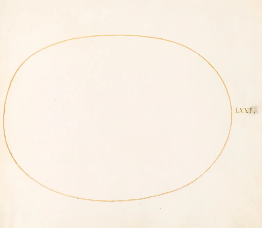 Plate 72: Empty Oval, by Joris Hoefnagel, watercolor, 1594