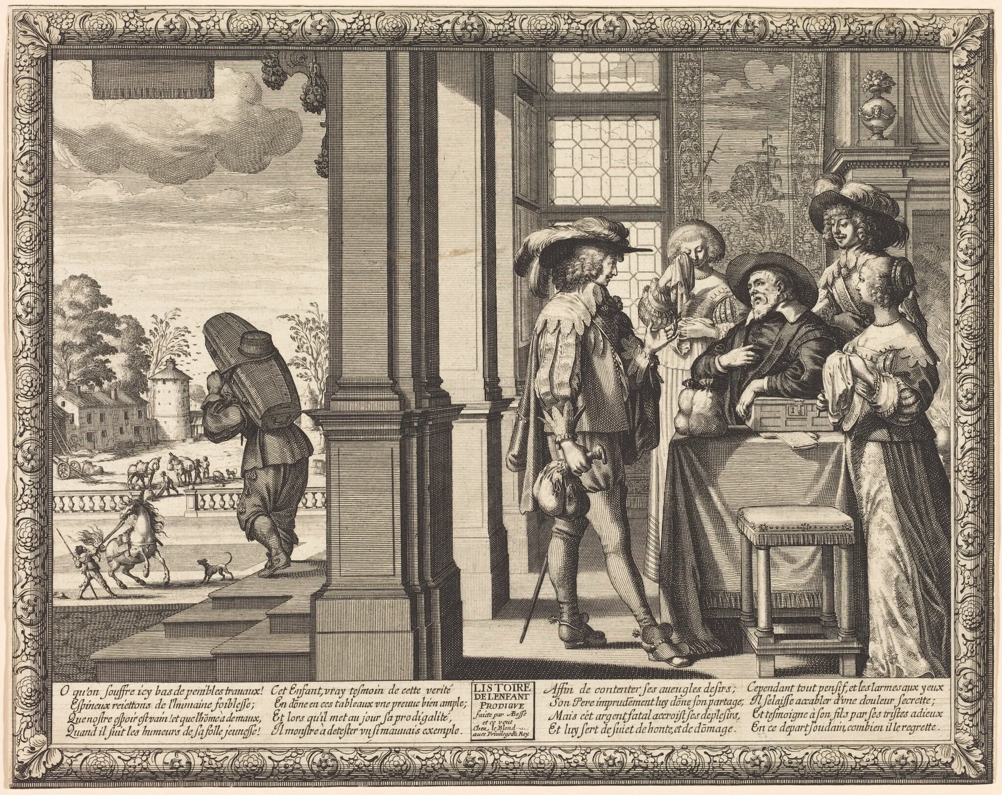 The Prodigal Son Bids Farewell to his Father, detail
