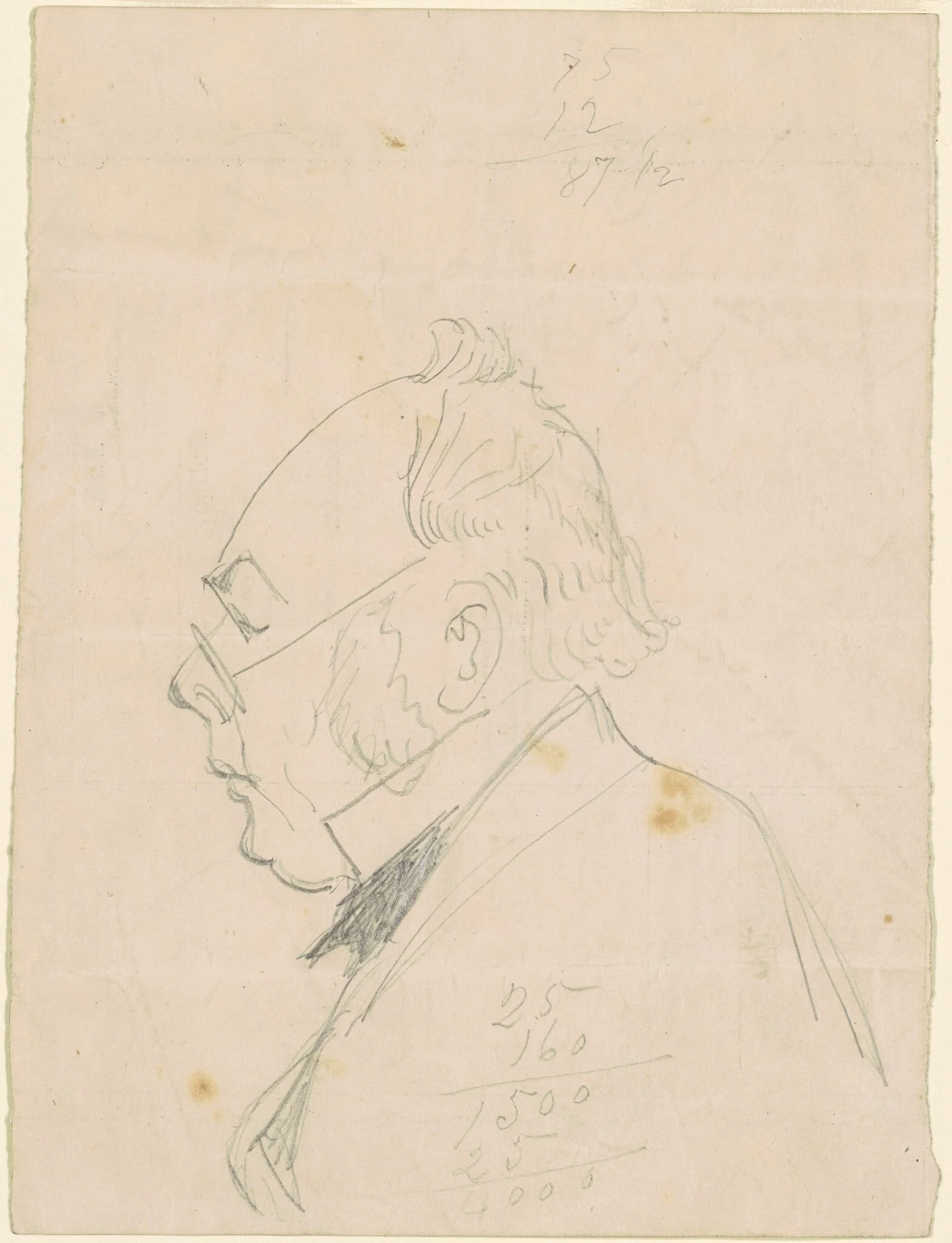 Profile of a Man, detail