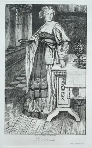 The Maidservant, by Félix Bracquemond, 1868