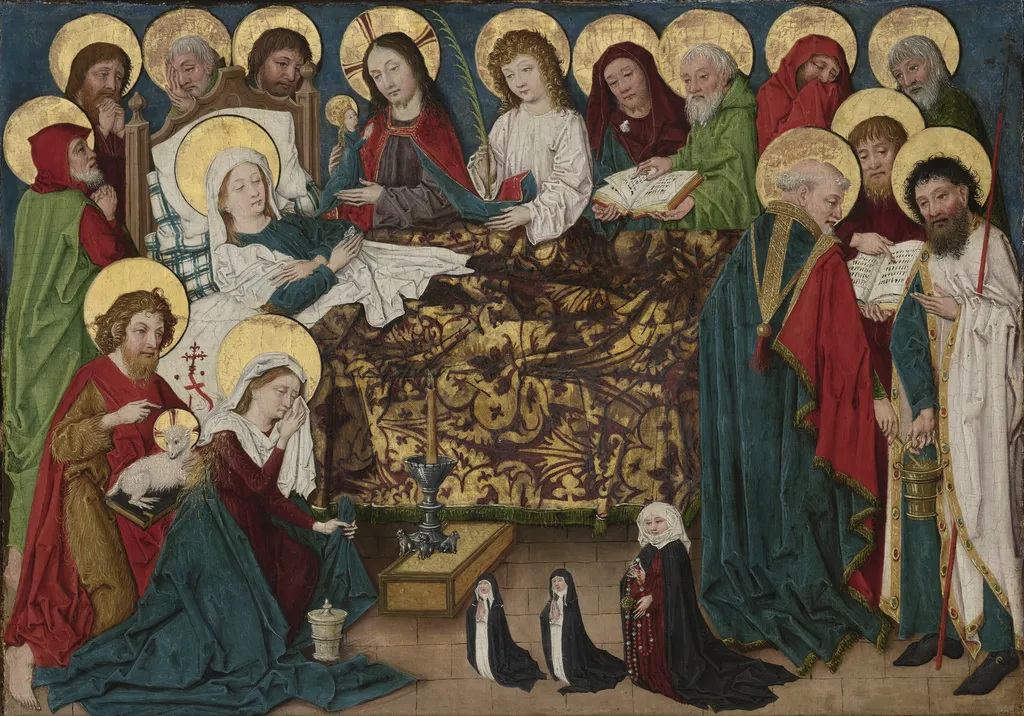 Dormition of the Virgin, by Master of the Drapery Studies, tempera