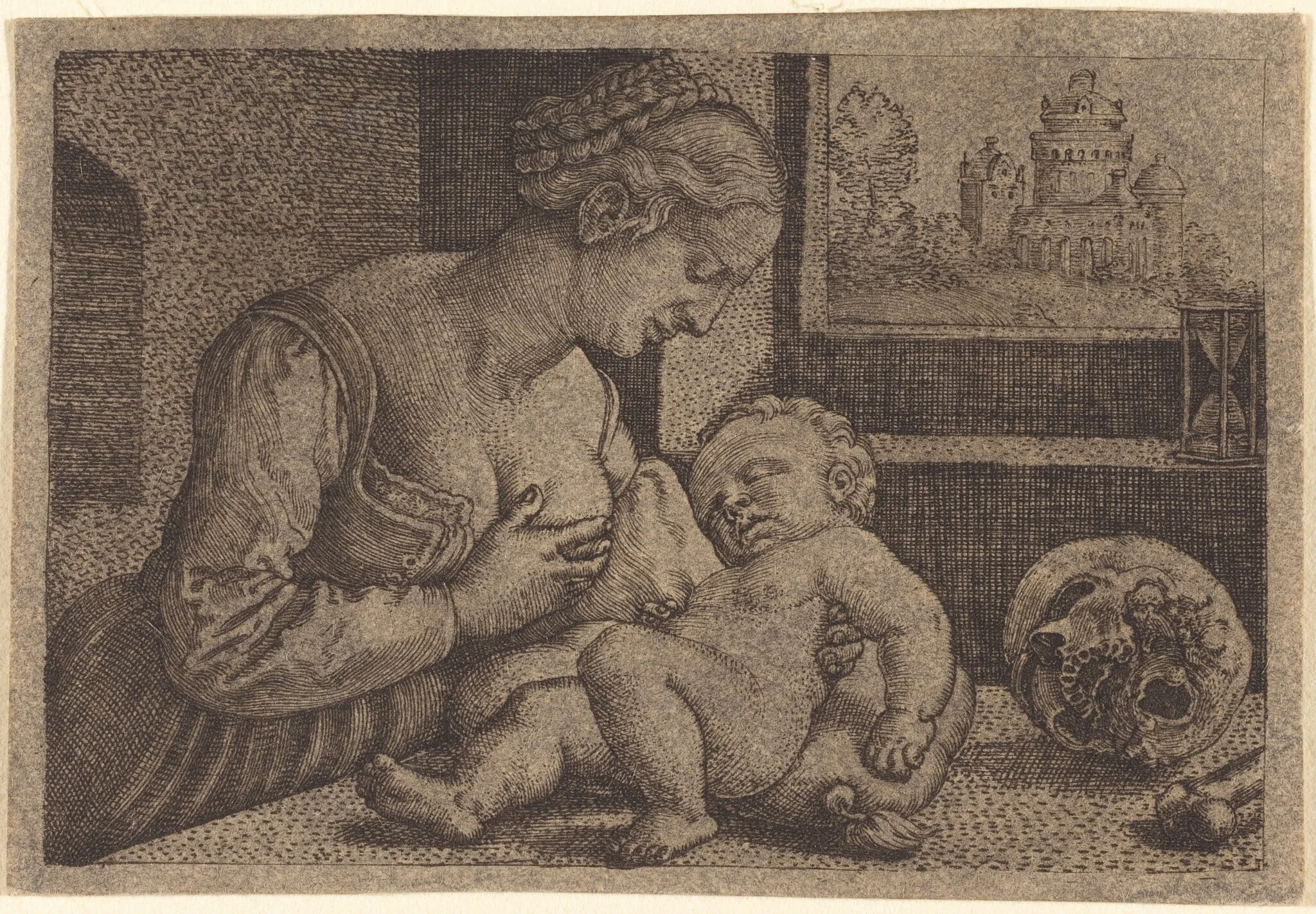 Madonna with Skull, detail