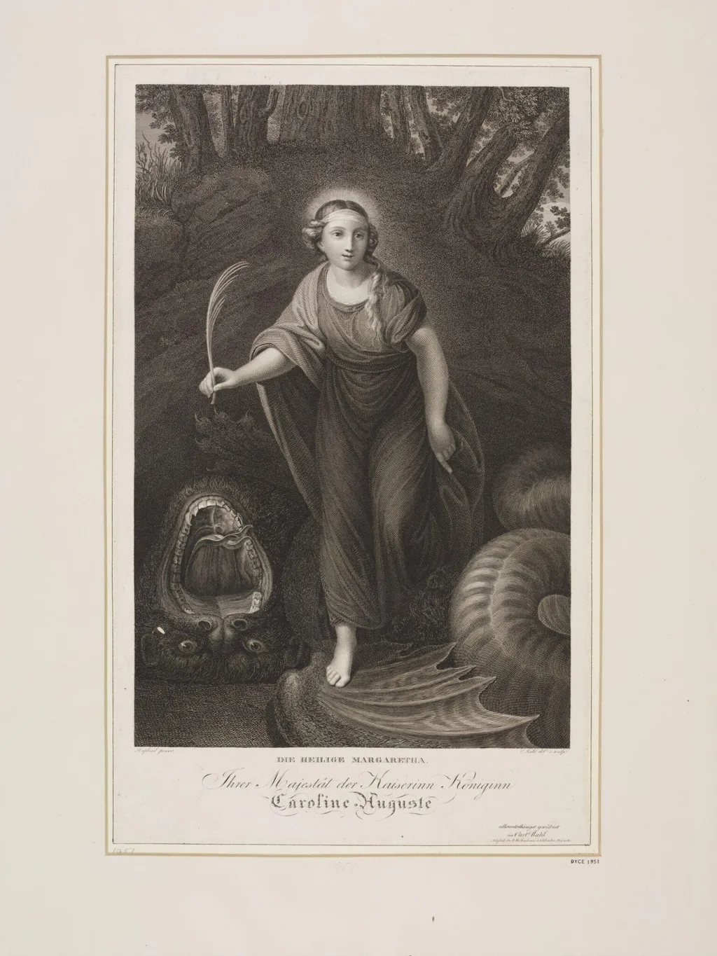 St. Margaret victorious over the Dragon, by Carl Heinrich Rahl, 1850