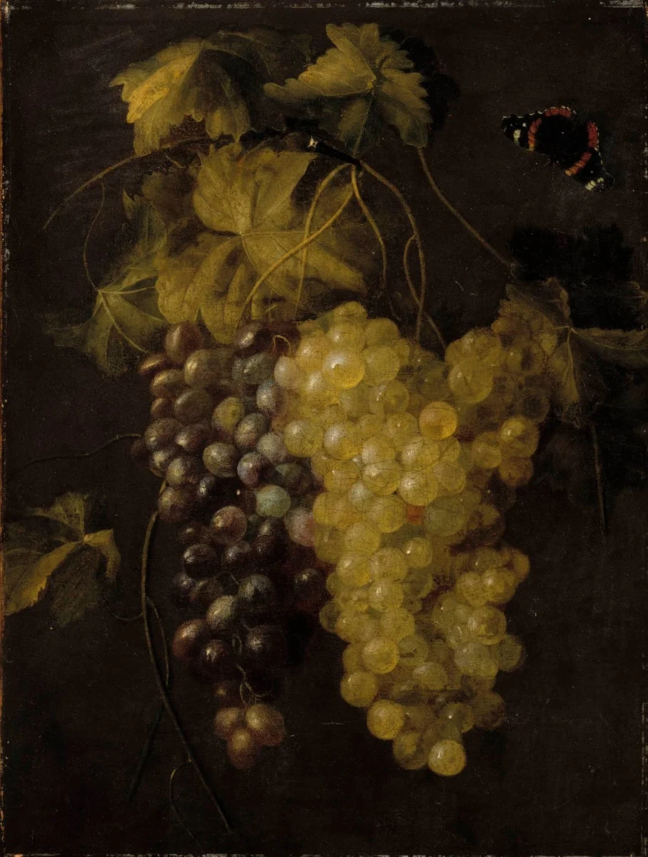 Kaksi rypäleterttua, detail