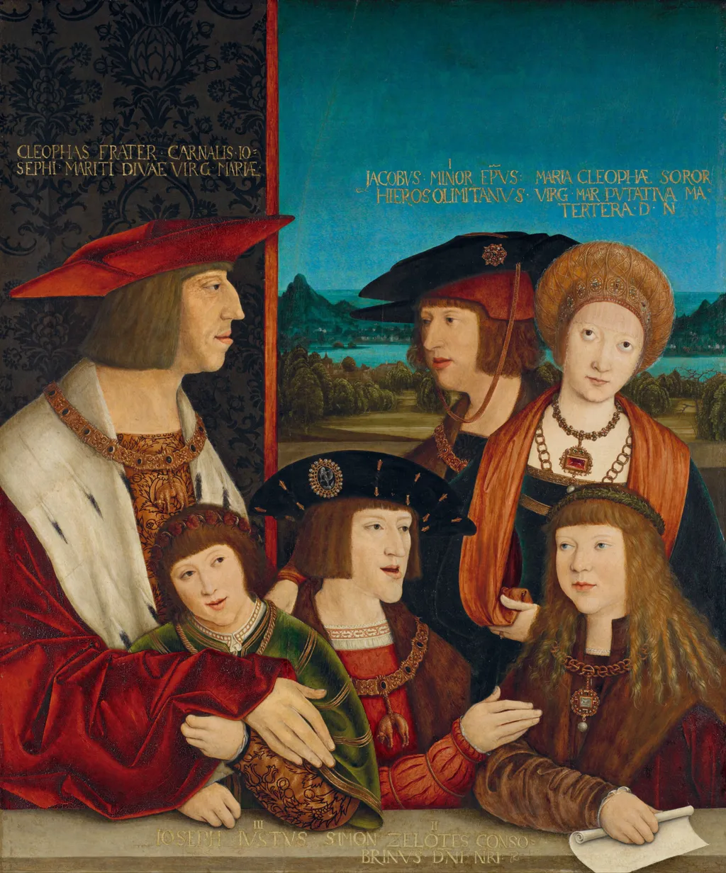 Portrait of Emperor Maximilian and his family, by Bernhard Strigel, oil, 1515