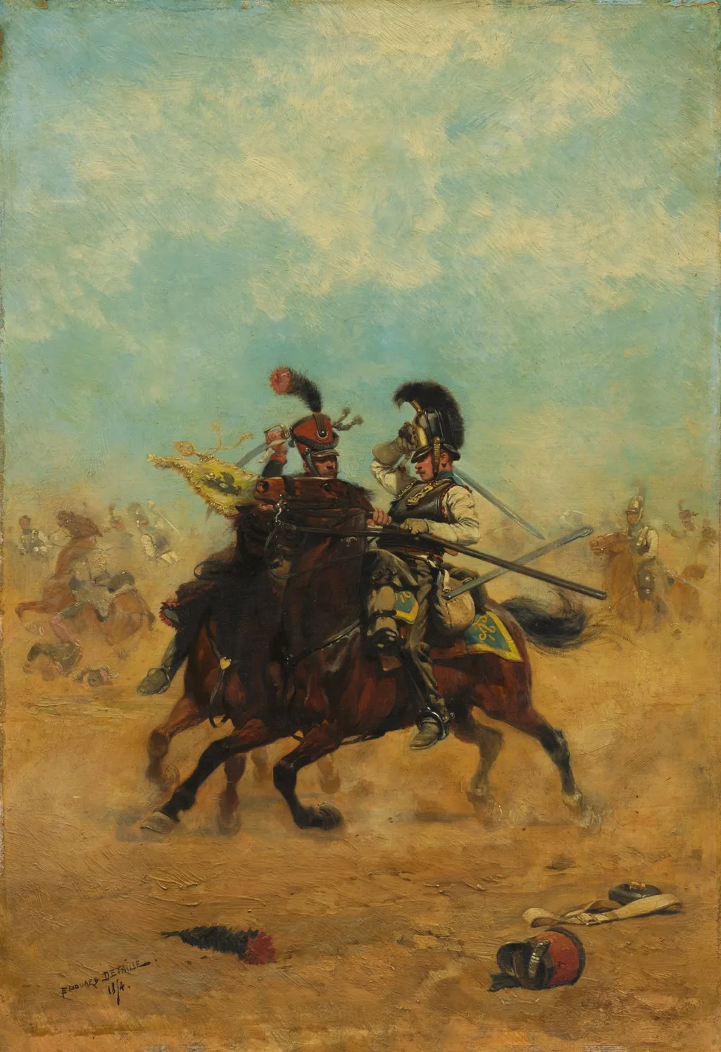 Combat for the Colors, by Édouard Detaille, unspecified, 1874