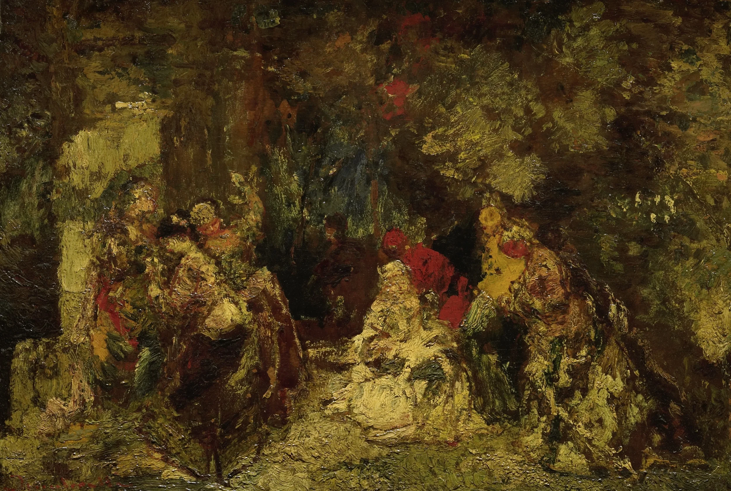 Vrouwen in een bos, detail