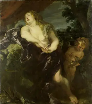 The penitent Mary Magdalene, by Anthony van Dyck, oil, 1620