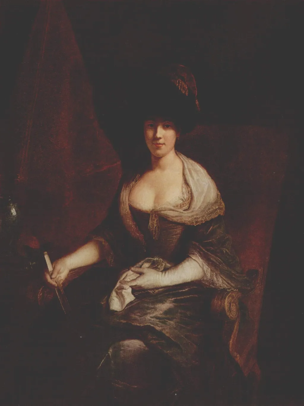 Portrait of Maria Susanna Dinglinger, by Antoine Pesne, oil, 1721