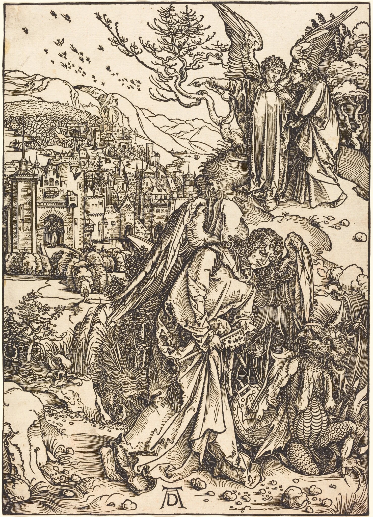 The Angel with the Key to the Bottomless Pit, detail