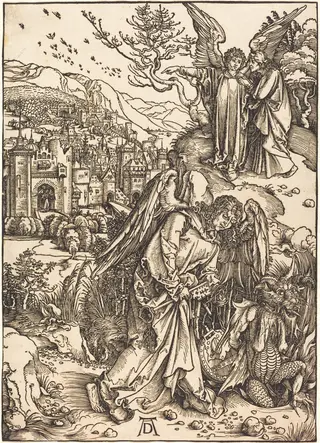 The Angel with the Key to the Bottomless Pit, by Albrecht Dürer, ink, 1497