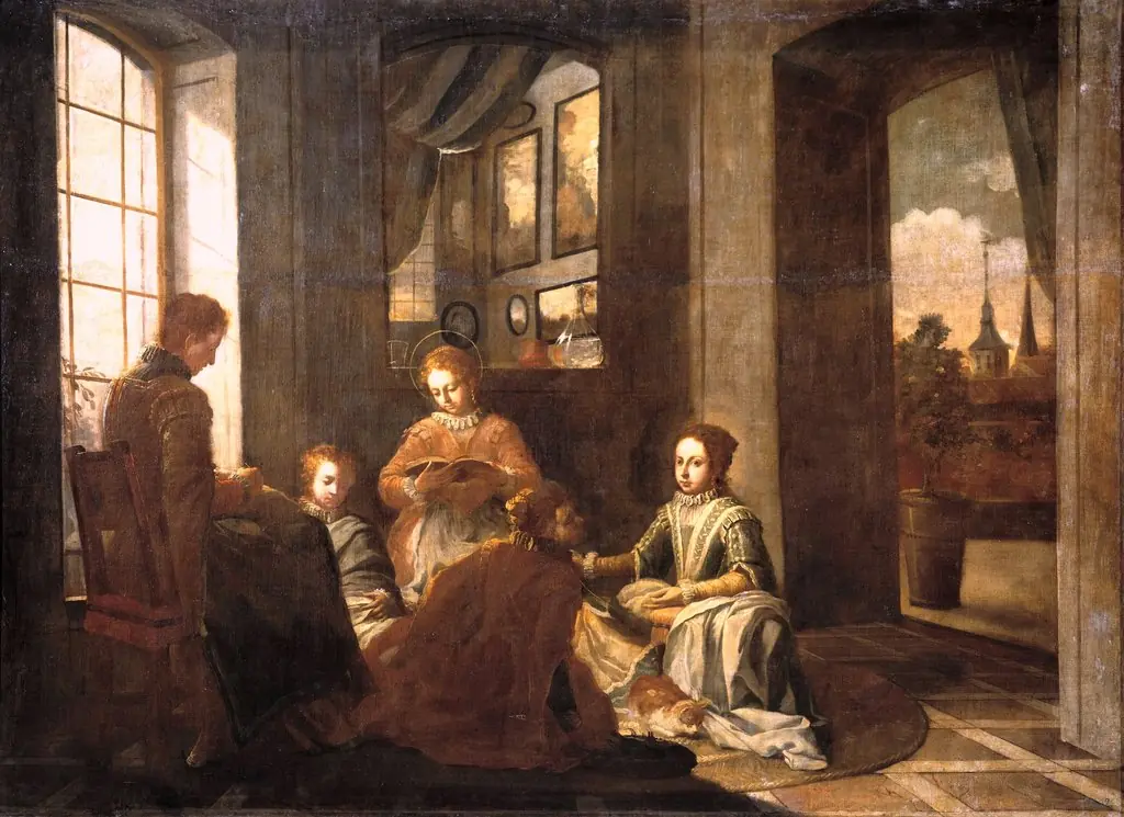 The Education of Saint Theresa, by Juan García de Miranda, oil, 1735