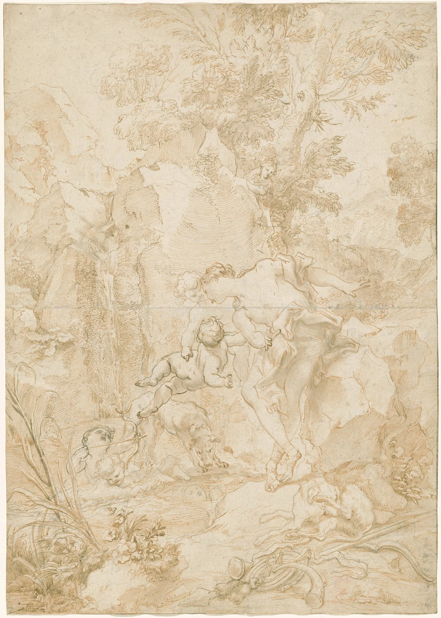 Echo and Narcissus, detail