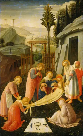 The Entombment of Christ, by Fra Angelico, tempera, 1450