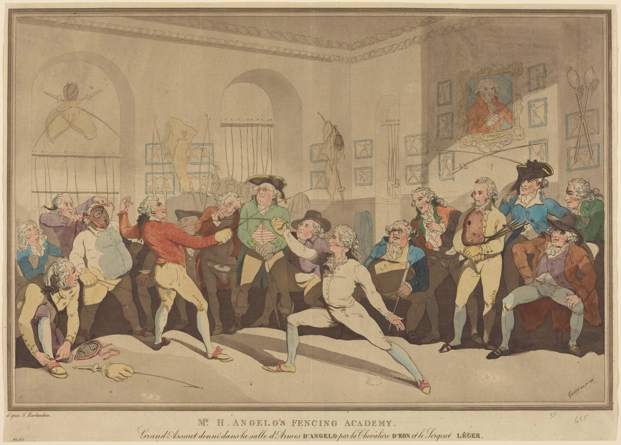 Mr. H. Angelo's Fencing Academy, detail