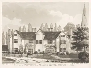 South View of Pertenhall Manour-House [sic], Bedfordshire, by Thomas Fisher, 22