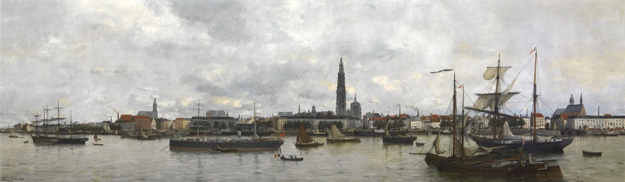 The Antwerp Waterfront in 1870, detail