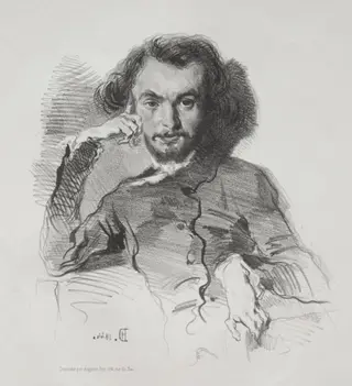 Charles Pierre Baudelaire, by Émile Isidore Deroy, 1844