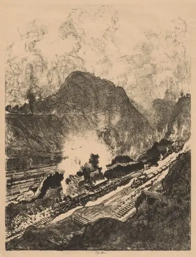 The Cut from Culebra, Panama, by Joseph Pennell, 1912