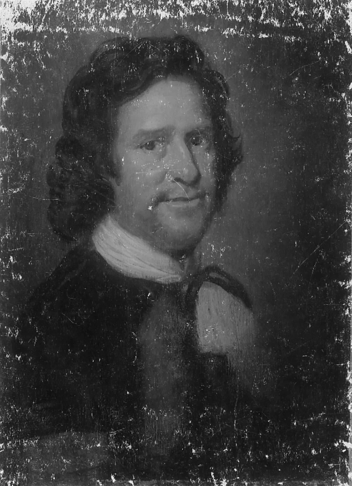 Portrait of a Man in a Black Suit, detail