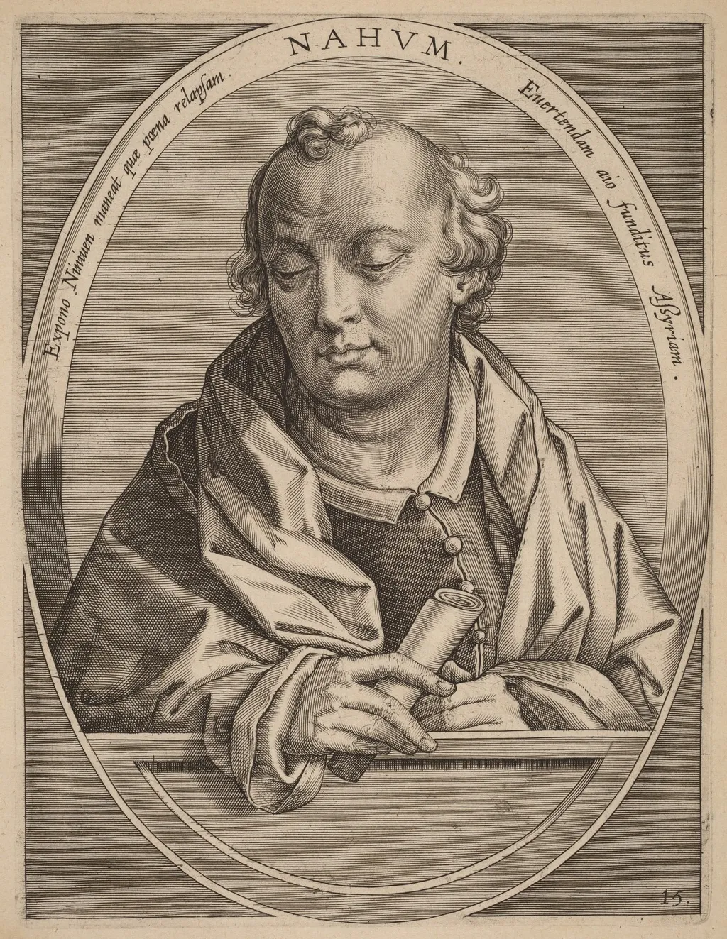Nahum, by Theodor Galle, ink, 1613