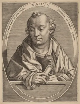 Nahum, by Theodor Galle, ink, 1613