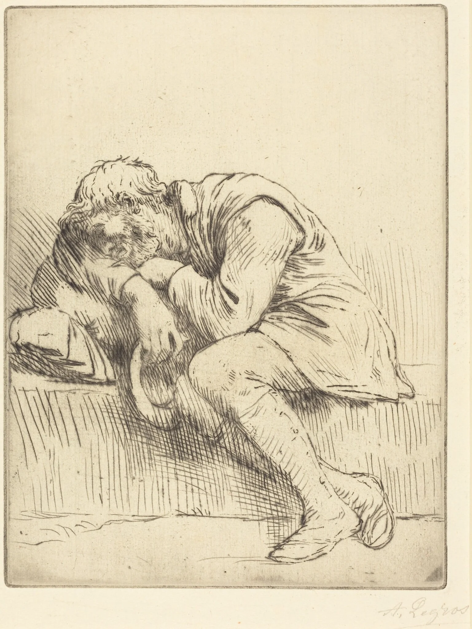 Sleeping Beggar (Mendiant endormi), detail