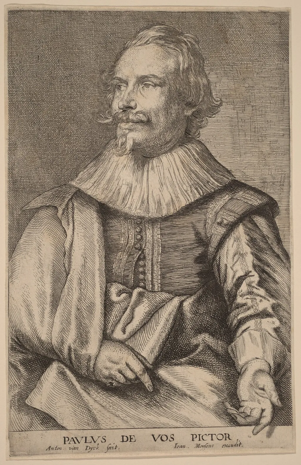 Paul de Vos, by Anthony van Dyck, ink, 1634