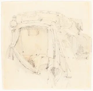 A Carriage, by Samuel Prout, graphite, 1818