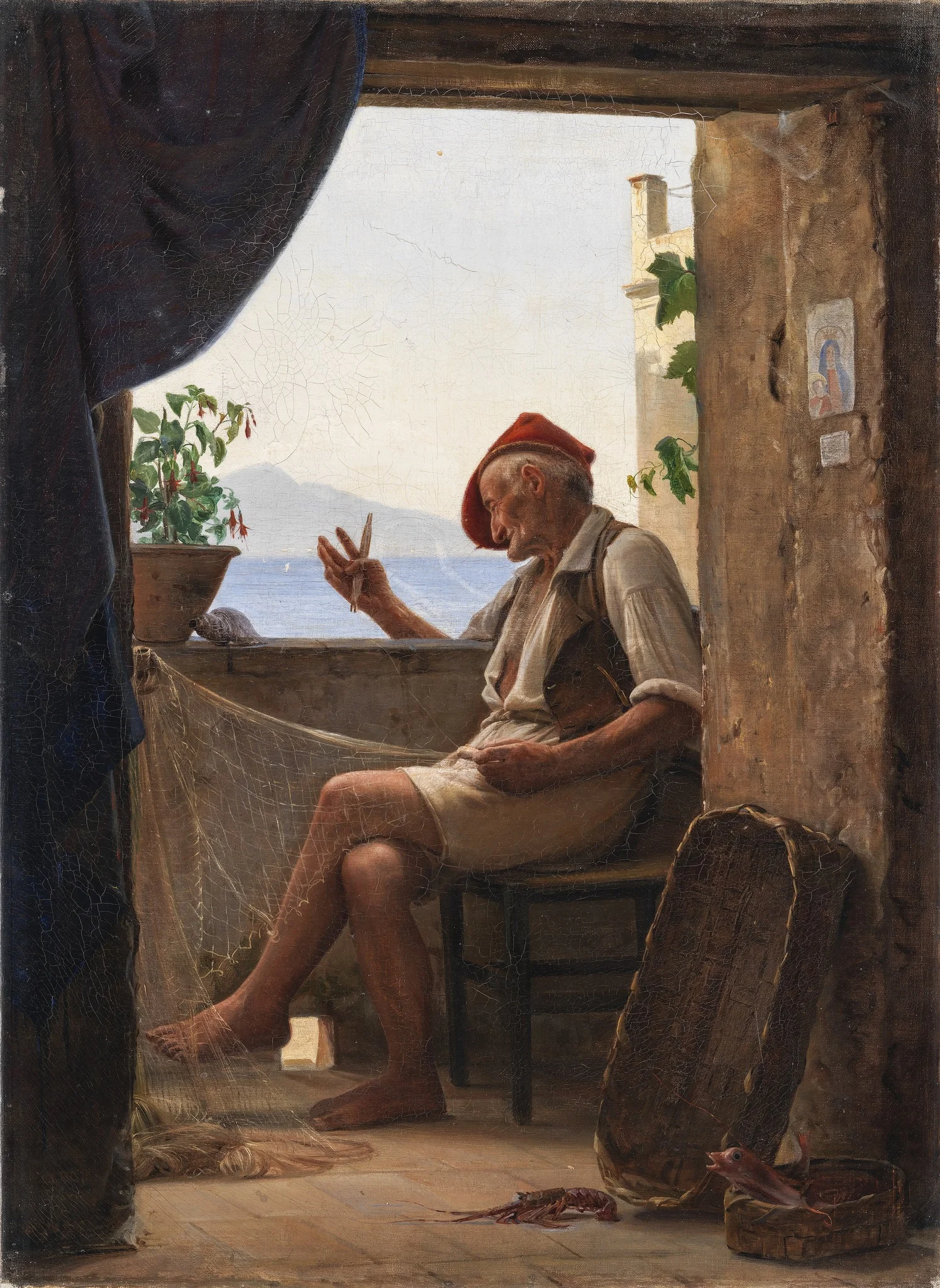 A Fisherman from Sorrento, Italy, detail
