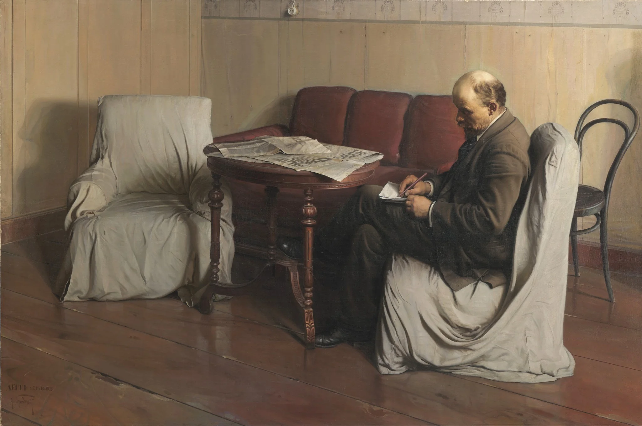 Vladimir Lenin in Smolny, detail