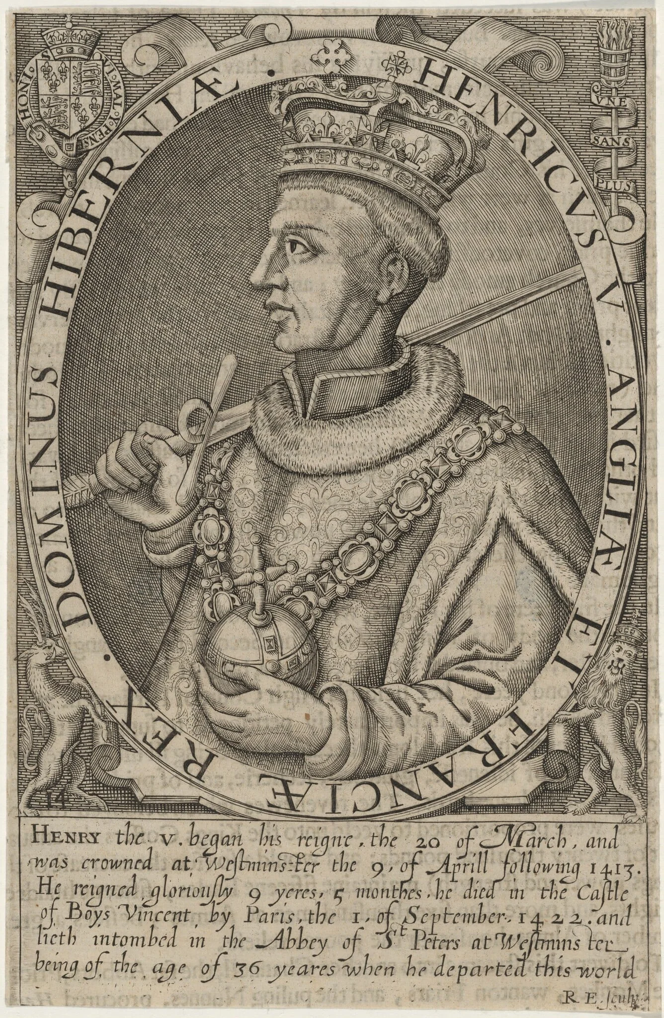 King Henry V, detail