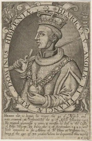 King Henry V, by Renold Elstrack, ink, 1598