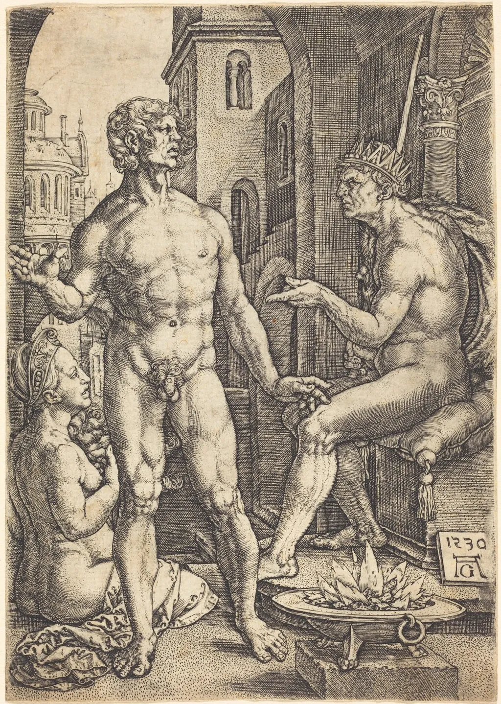 Mucius Scaevola, by Heinrich Aldegrever, 1532