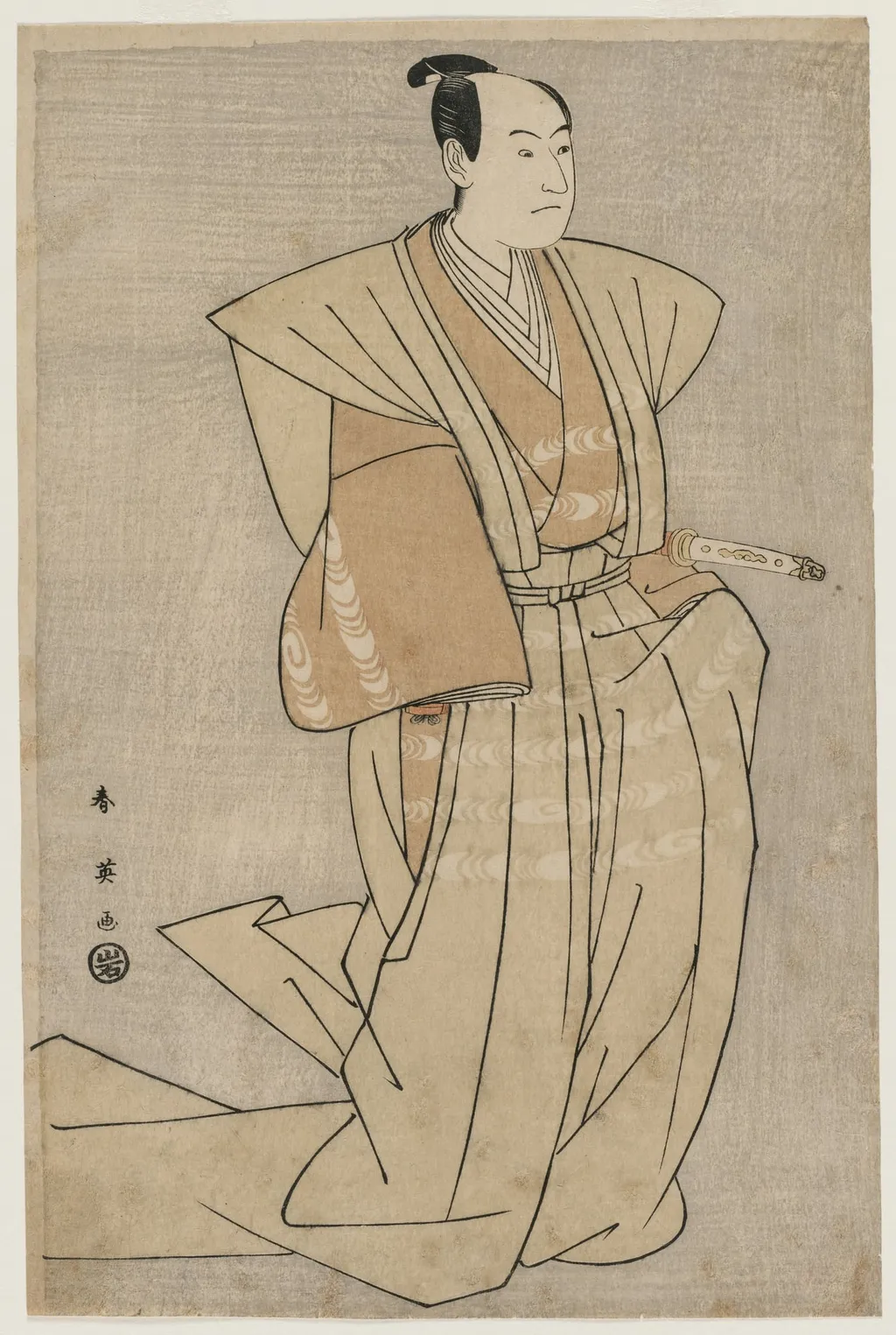 Sawamura Sojuro III as Enya Hangan in Kanadehon Chushingura, by Katsukawa Shun'ei 勝川春英, 1795