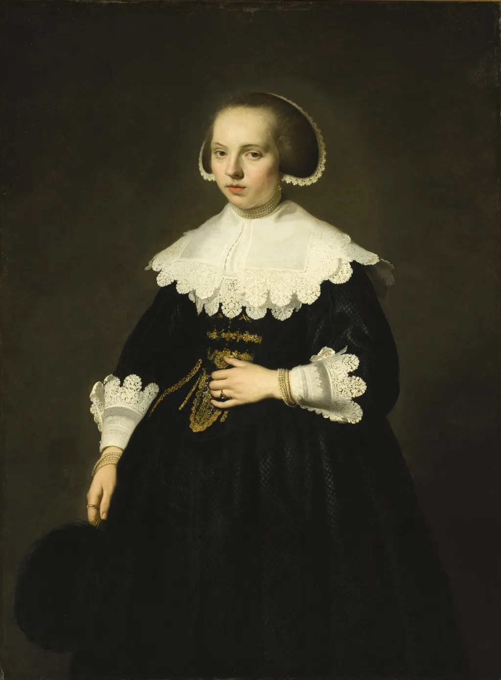 Portrait of a Young Woman, by Jacob Adriaensz Backer, unspecified, 1638