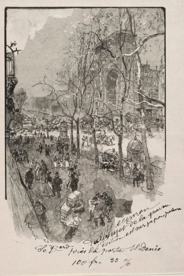 Les Boulevards, près de la Porte St. Denis, detail