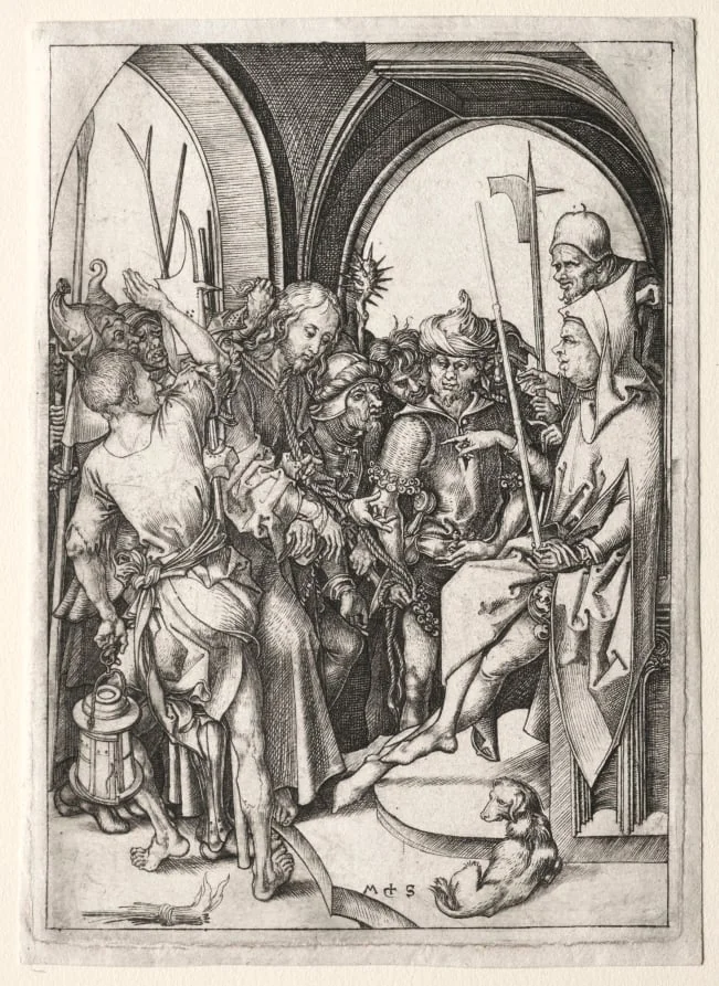 The Passion: Christ Before Annas, detail