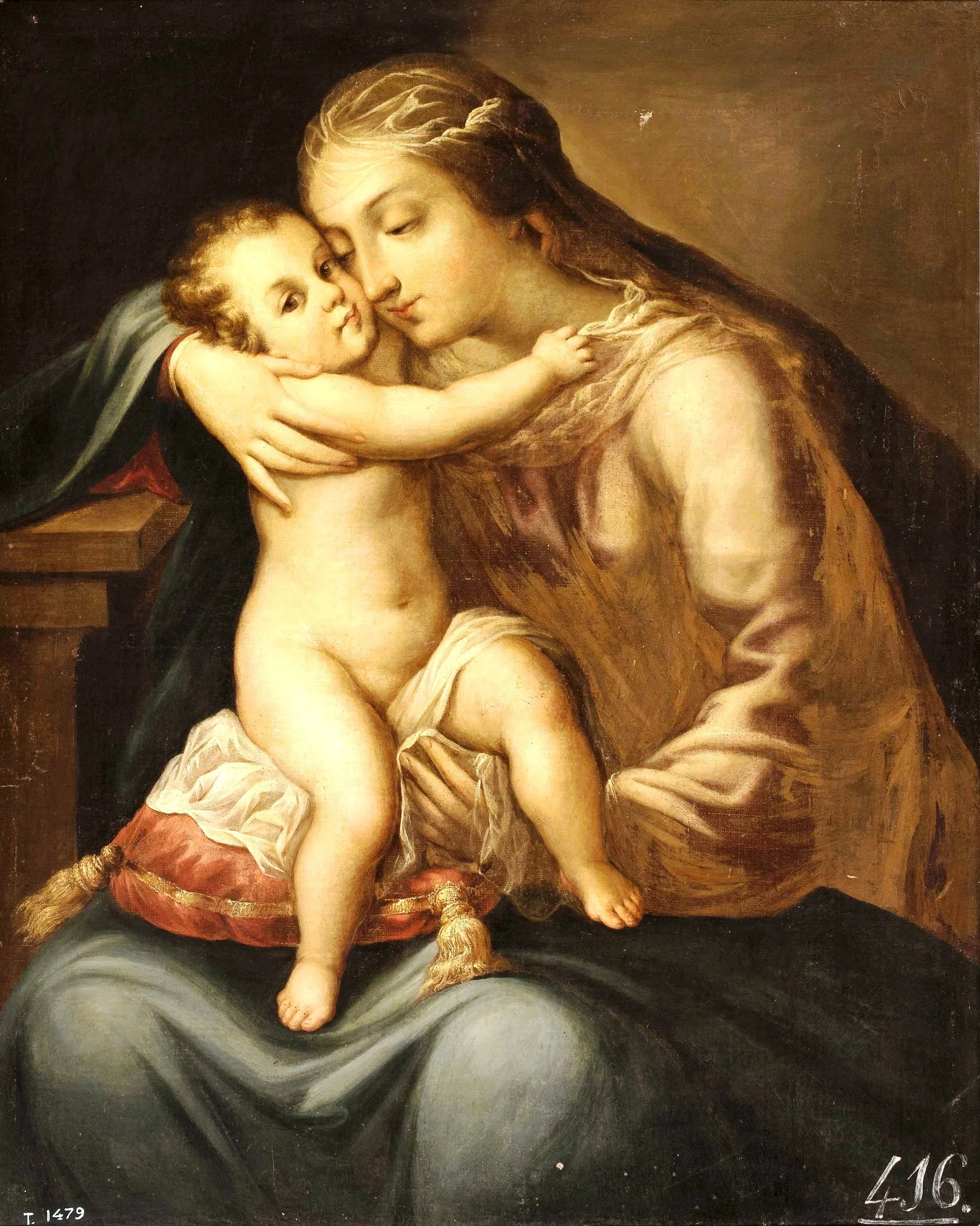 La Virgen con el Niño, detail