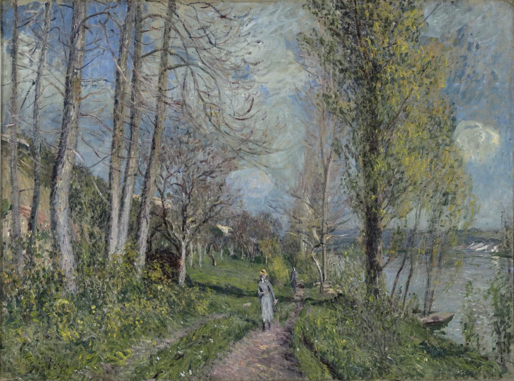 Banks of the Seine at By, detail
