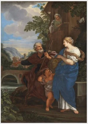 The Expulsion of Hagar, detail