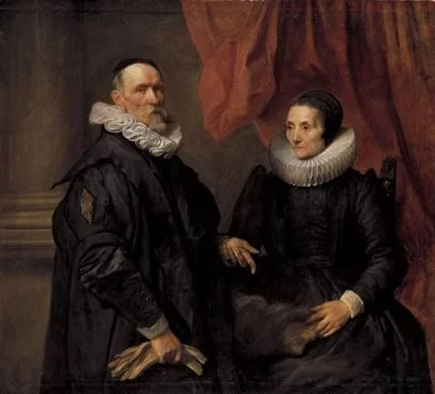 The painter Jan de Wael and his wife Gertrud de Jode, detail