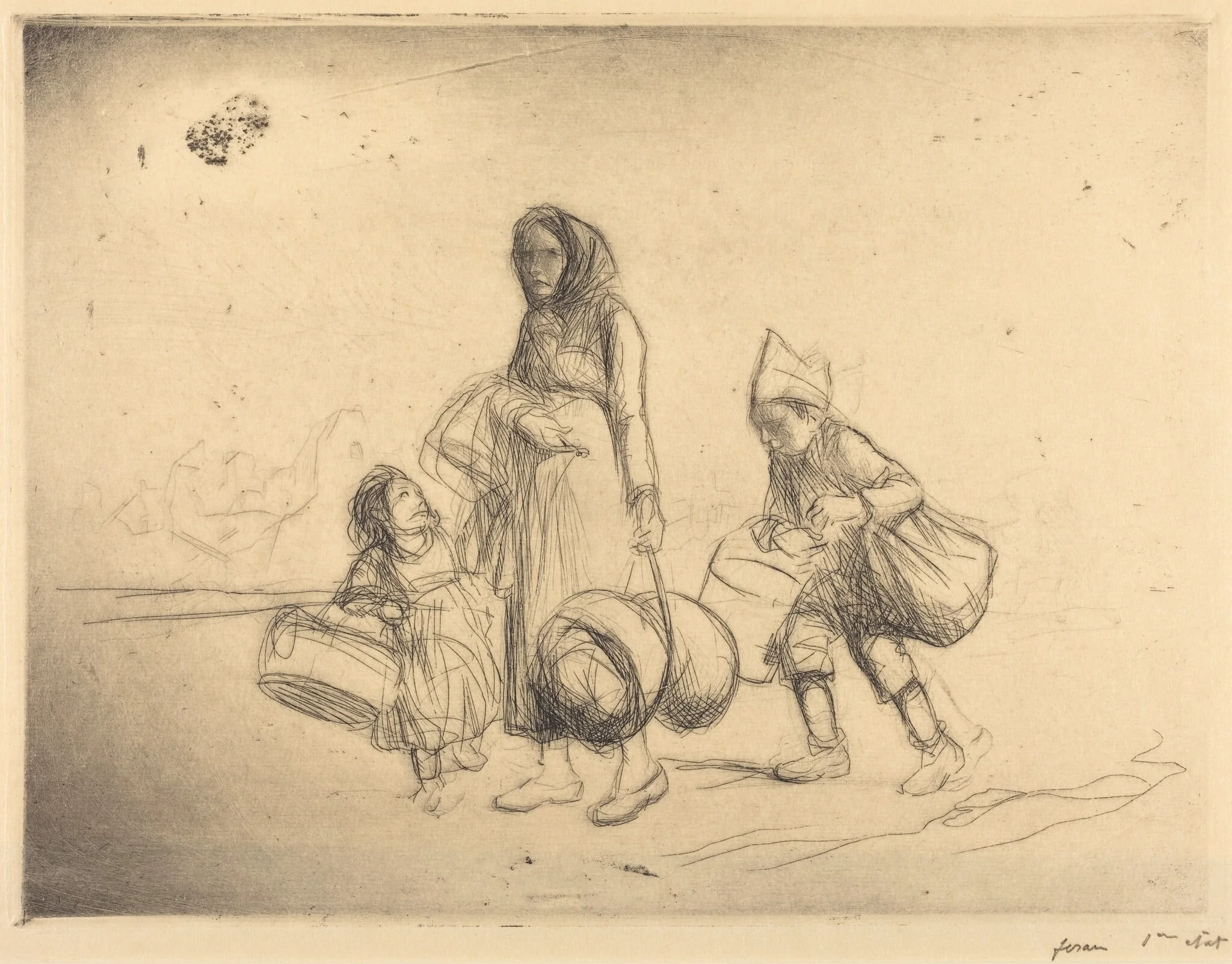 Le retour au foyer (The Return Home), detail