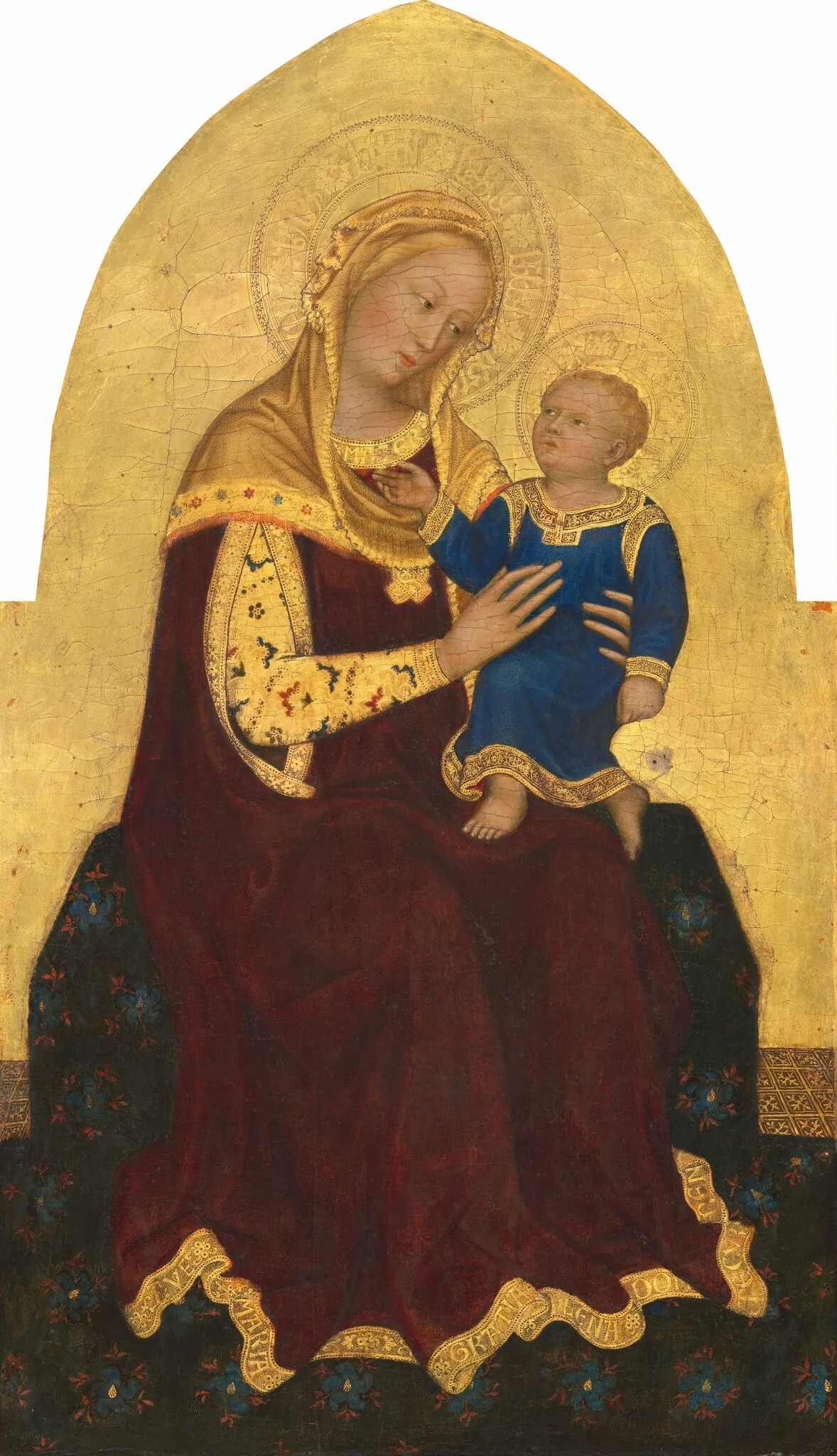 Madonna and Child Enthroned, detail