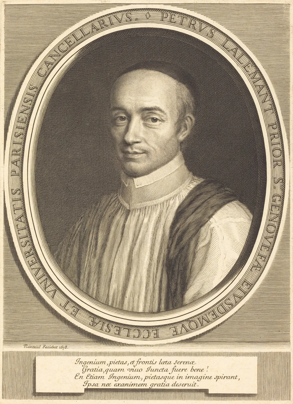 Pierre Lallemant, by Robert Nanteuil, ink, 1678
