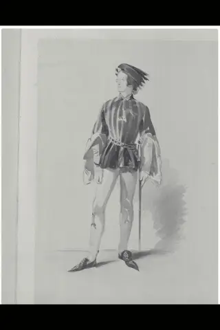 Captain the Hon. Arthur Duncombe, R.N., as a nobleman of the 14th century, by Coke Smyth, watercolor, 1842